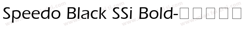 Speedo Black SSi Bold字体转换